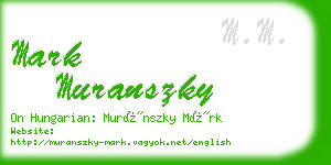 mark muranszky business card